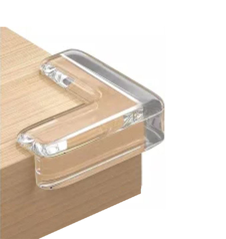 Protetor de Quina de Mesa Transparente 4 Peças Silicone Segurança Infantil