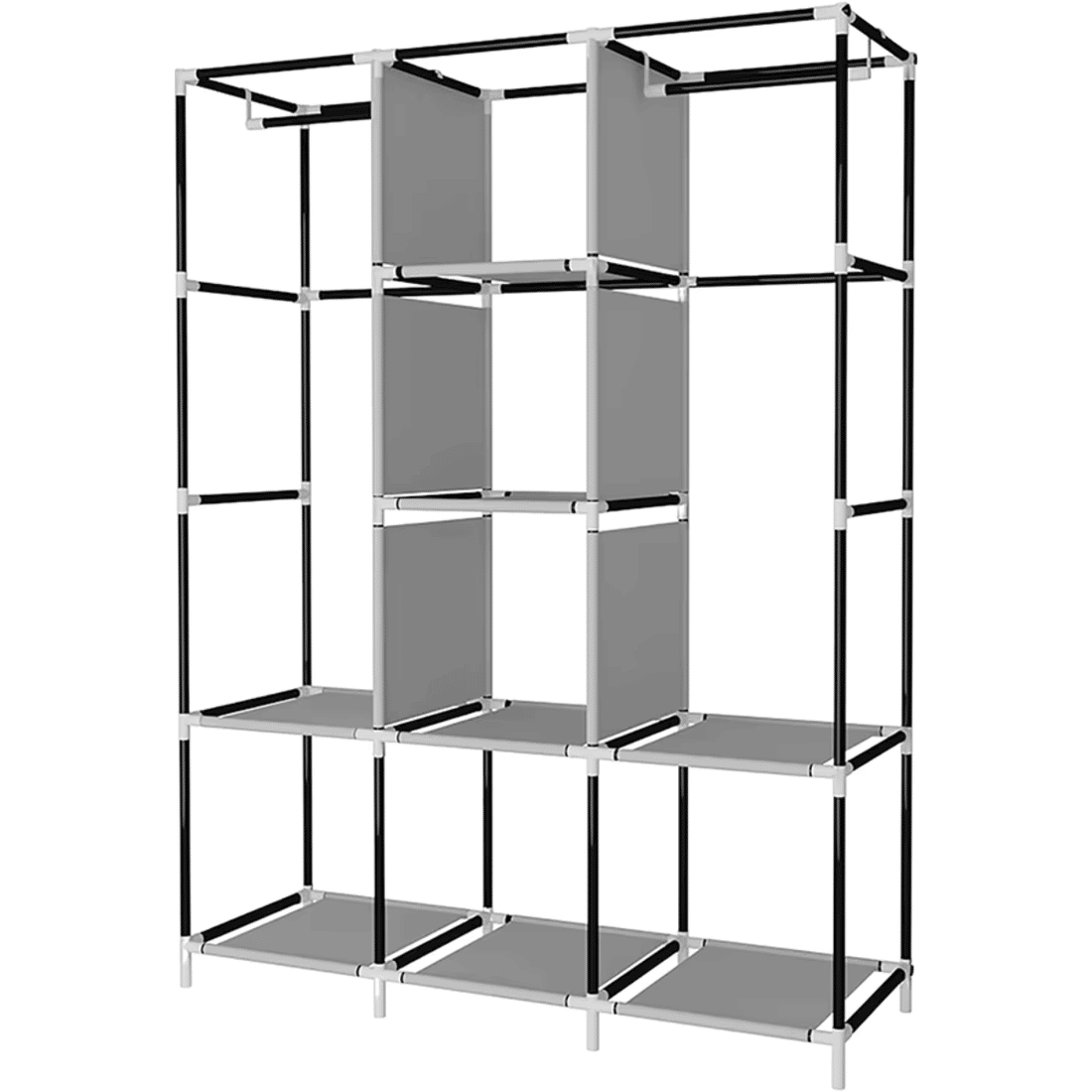 Guarda Roupa Dobrável Portátil Armário Organizador 3 Portas