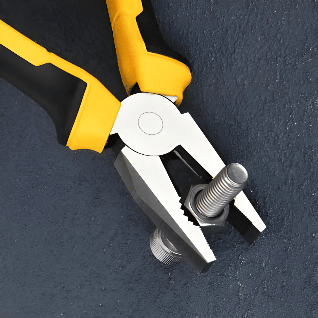 Alicate Universal 8" Aço Carbono Cabo Emborrachado Amarelo/Preto