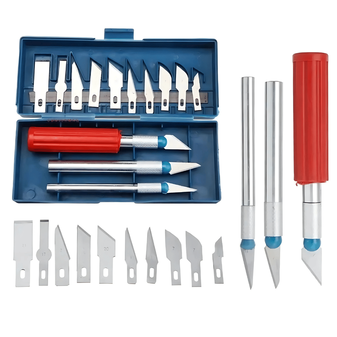 Kit Estilete Precisão Profissional Case 16Pçs Bisturi Patchwork Scrapbook Artesanato