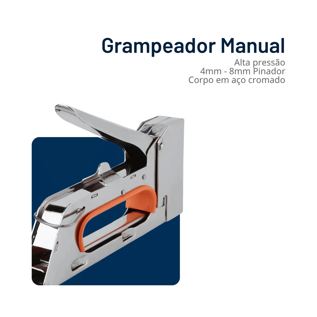 Grampeador Manual Profissional Alta Pressão 4-8mm Pinador