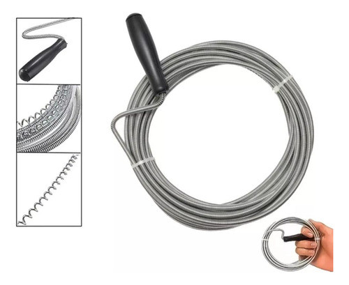 Cabo Desentupidor Manual 6mm Reforçado Ideal para Esgotos e Pias
