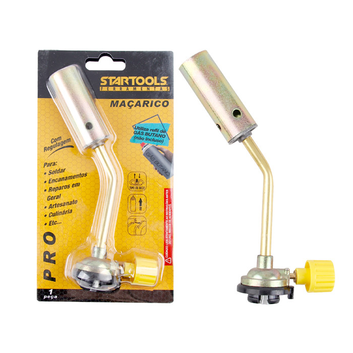 Maçarico Portátil com Regulagem de Chama Acendimento Automático Ideal para Culinária e Solda