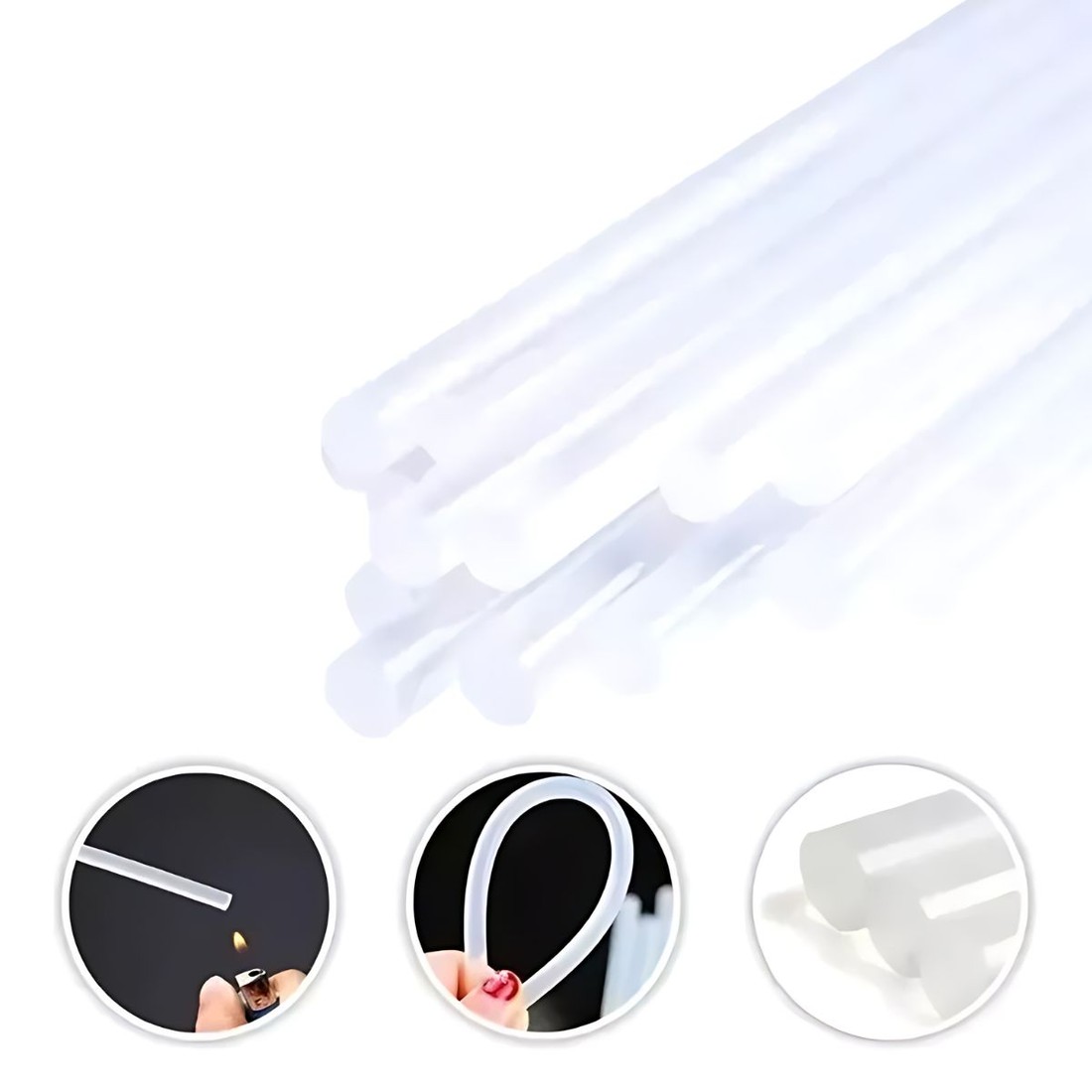 Refil Cola Quente Silicone Grossa 1Kg 11mm 30cm Refil Cola Quente Silicone Grossa 1Kg 11mm 30cm