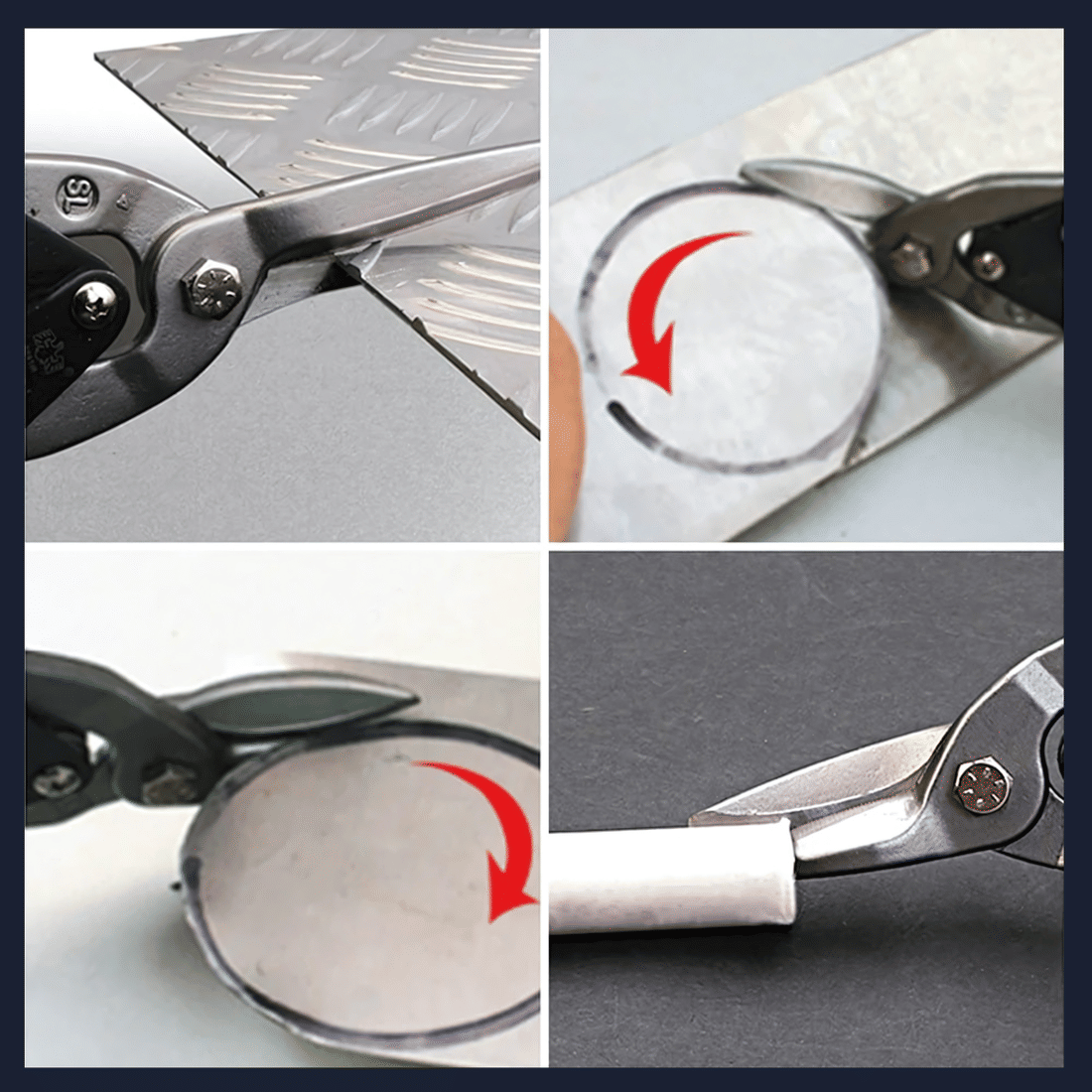 Tesoura Aviação Corte Reto Metal Chapa Funileiro Calheiro