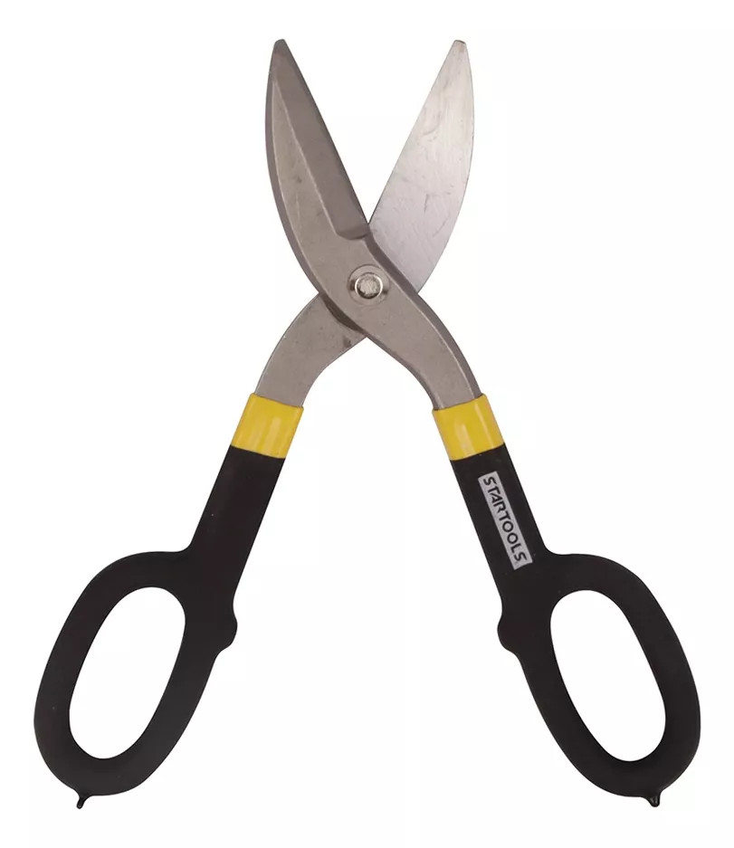 Tesoura de Funileiro Aço Cabo Emborrachado Alicate Corte Preciso Chapa Metal Drywall