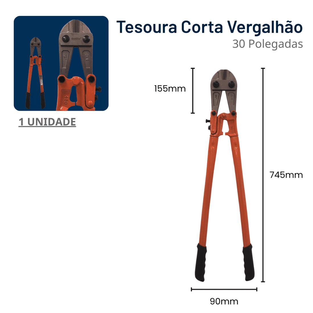 Tesoura Corta Vergalhão Cadeado Corrente