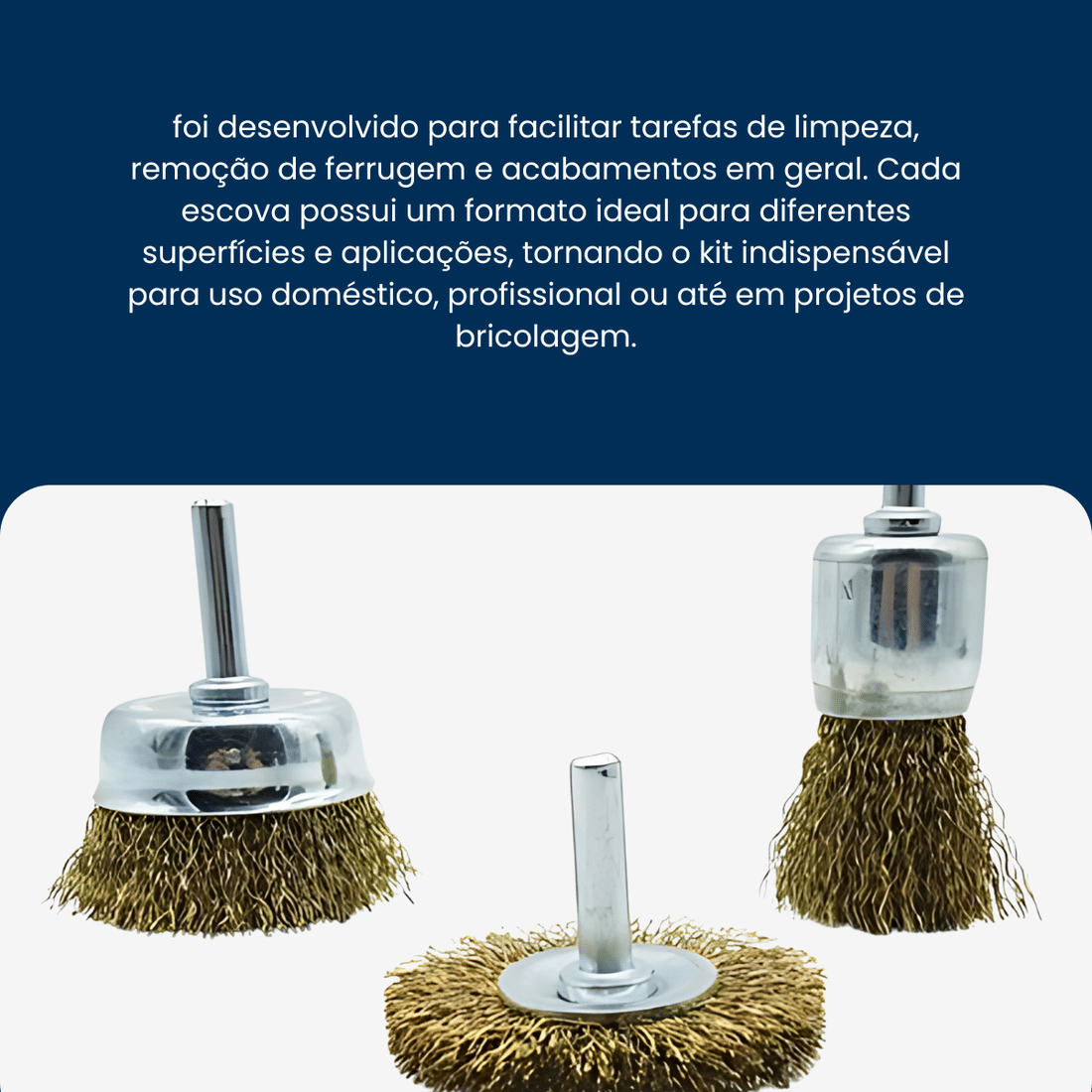 Escovas Circulares Furadeira Jogo 3pçs Aço Carbono