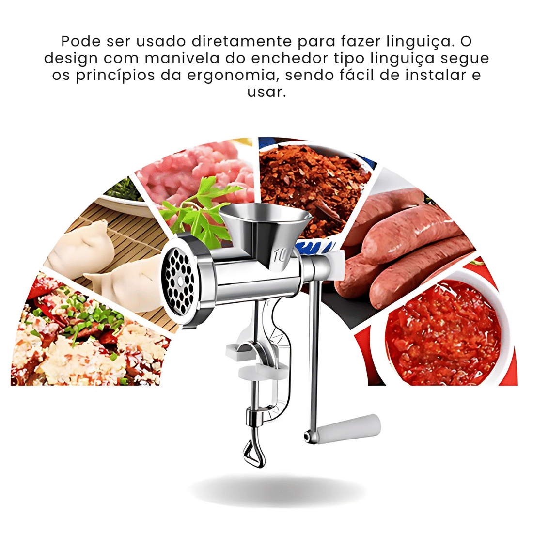 Maquina Manual de Moer Carne Moedor nº10