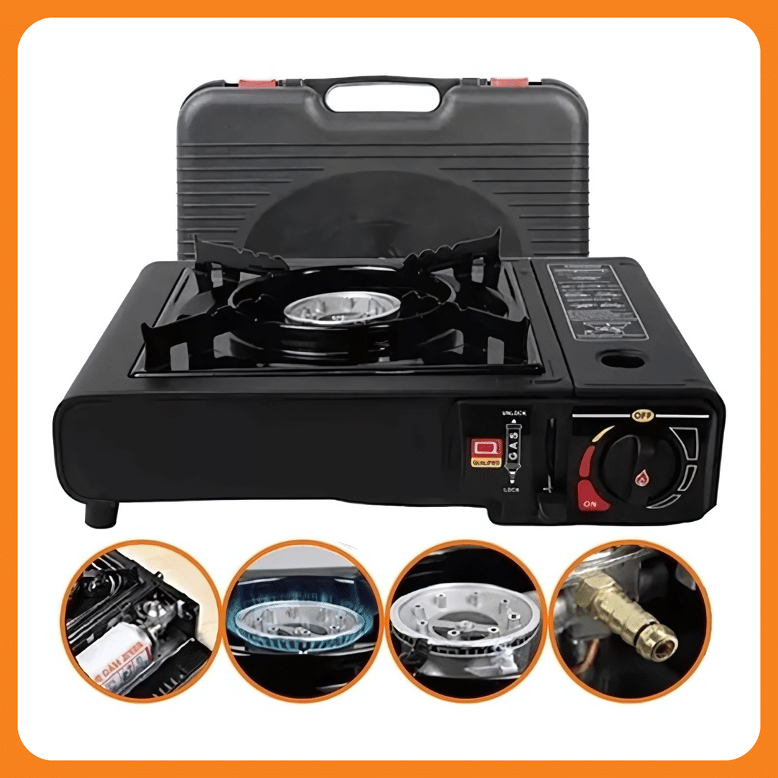 Fogareiro Portátil a Gás Acendimento Auto Maleta