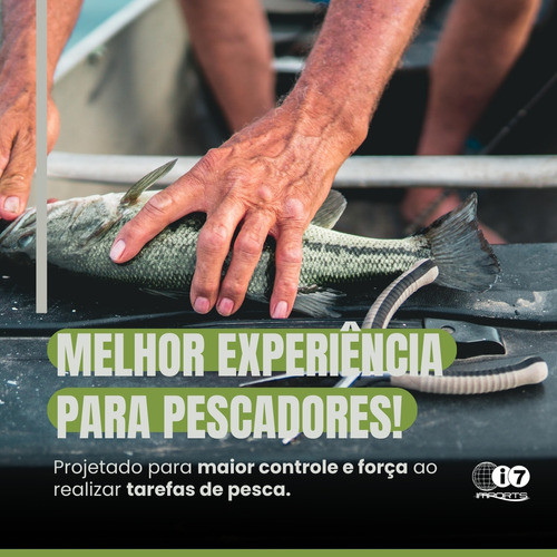 Alicate De Pesca Emborrachado Ponta Alongada Aço Bico 7,5