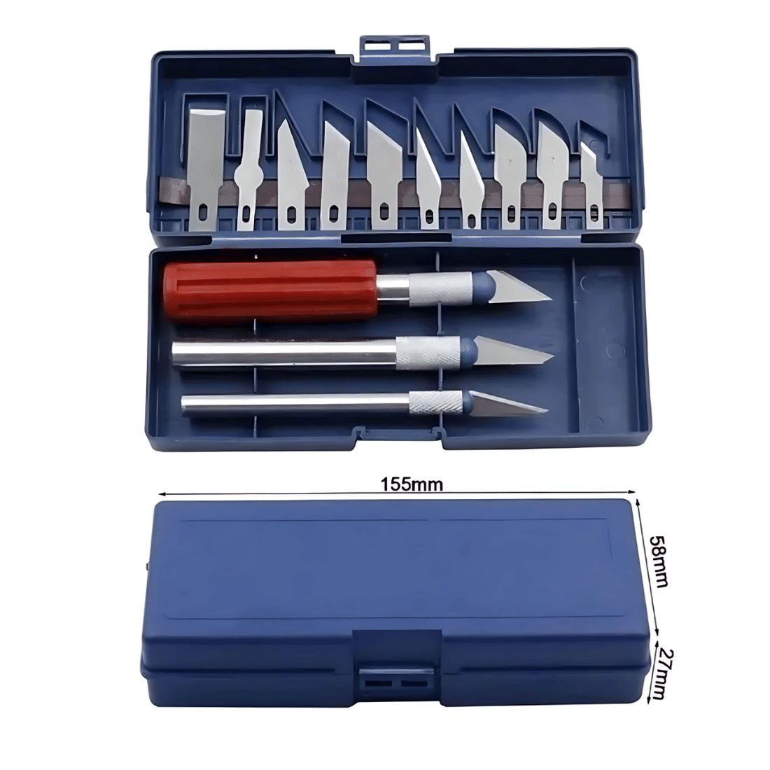 Kit Estilete Precisão Profissional Case 16Pçs Bisturi Patchwork Scrapbook Artesanato