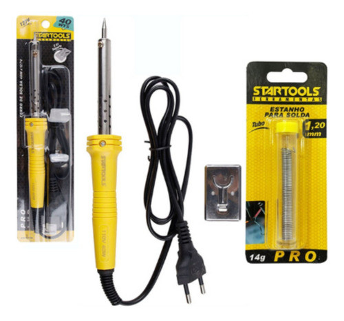 Ferro Solda 40w Profissional Com Suporte Soldador + Estanho