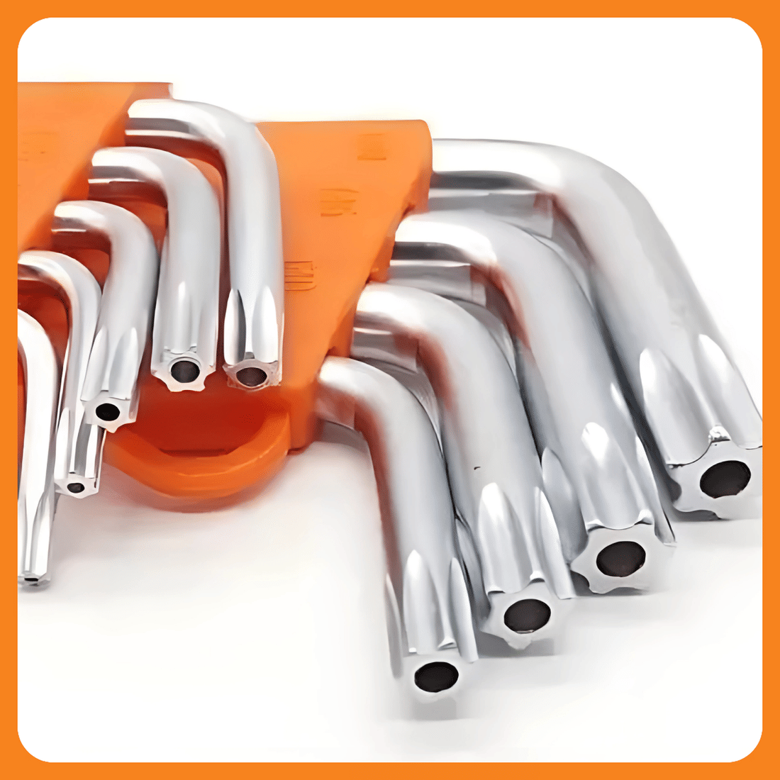 Chave Torx Tipo L Médio PRO Aço DF Anti Ferrugem Jogo Kit 9 pçs