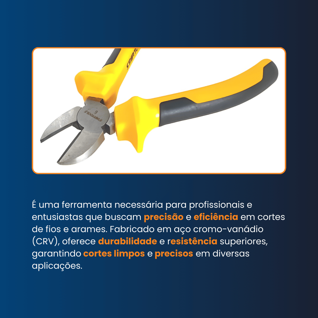 Alicate Corte Diagonal 6" CRV Isolado 1000V Profissional Alta Durabilidade