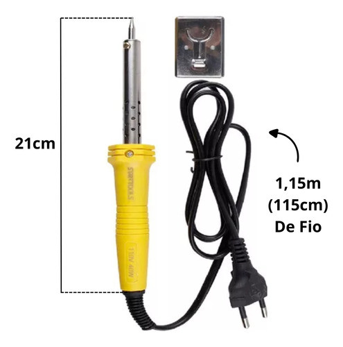 Ferro Solda 40w Profissional Com Suporte Soldador + Estanho