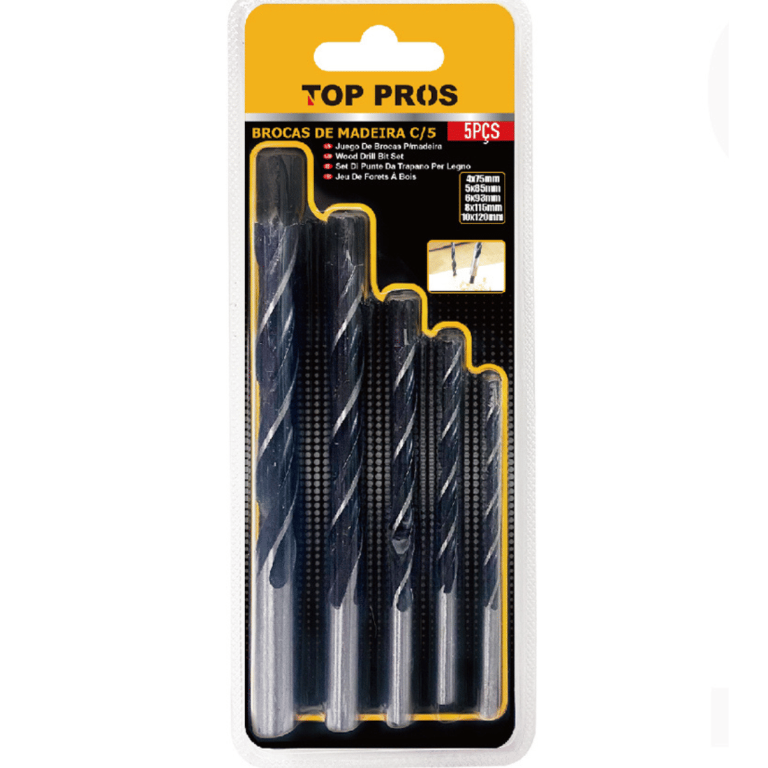 Kit Brocas para Madeira 5pcs Kit Brocas para Madeira 5pcs