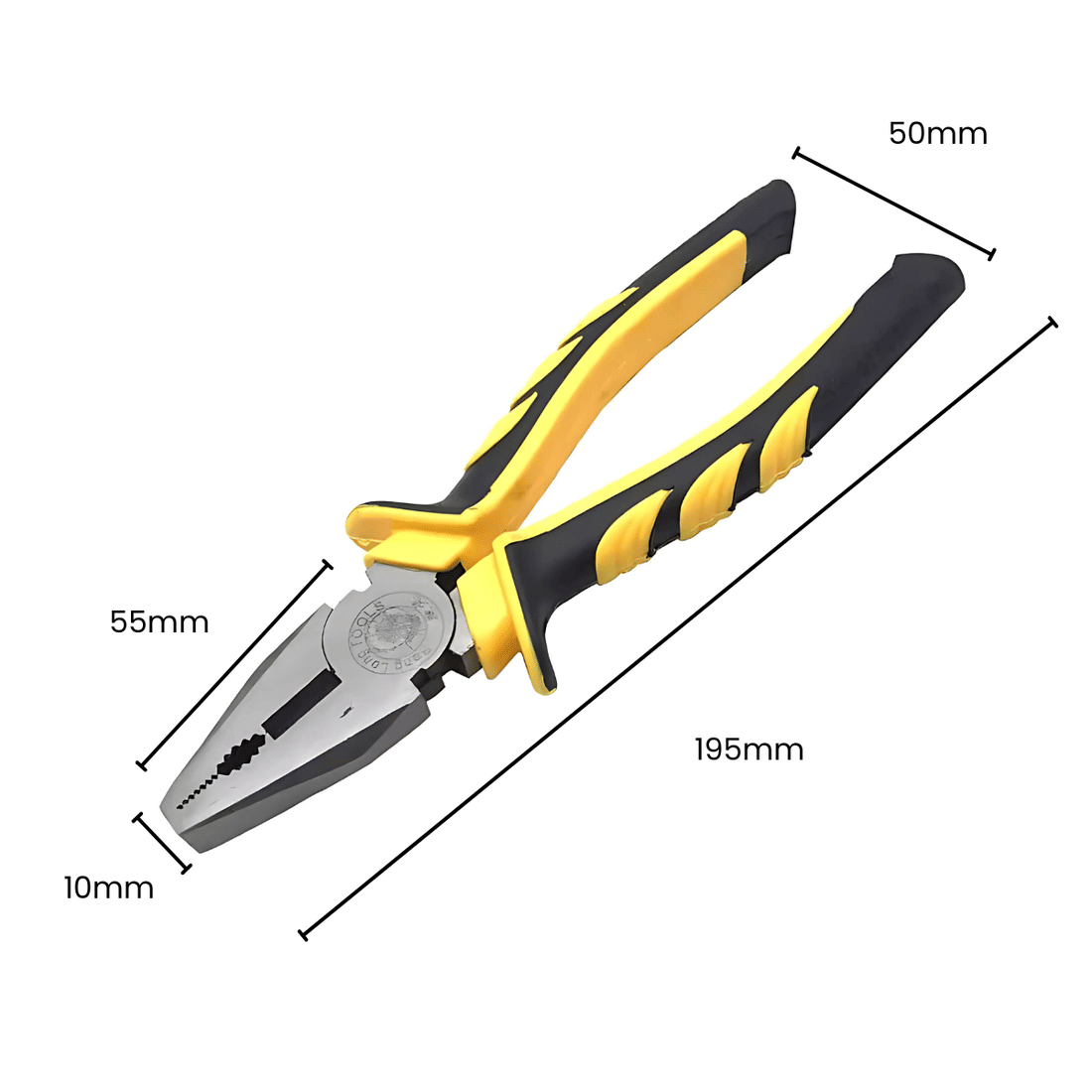 Alicate Universal 8" Aço Carbono Cabo Emborrachado Amarelo/Preto