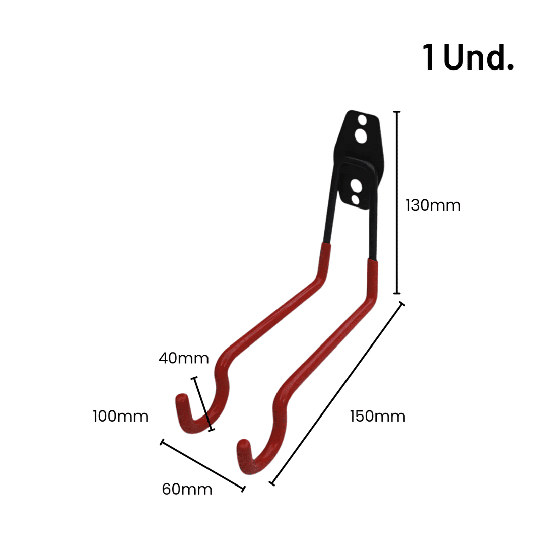 Suporte Gancho Multiuso para Parede Laranja
