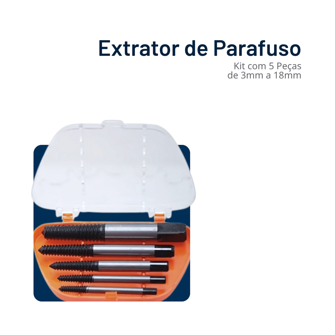 Extrator De Parafuso Quebrado Sacador Kit 5pçs 3 A 18mm Extrator De Parafuso Quebrado Sacador Kit 5pçs 3 A 18mm