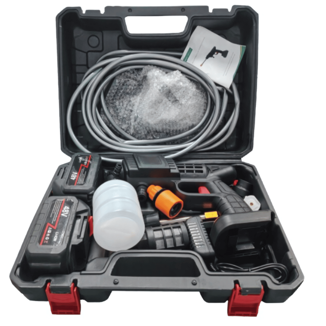 Lavadora de Alta Pressão lava Jato Portátil Sem Fio - 2 Baterias 48V