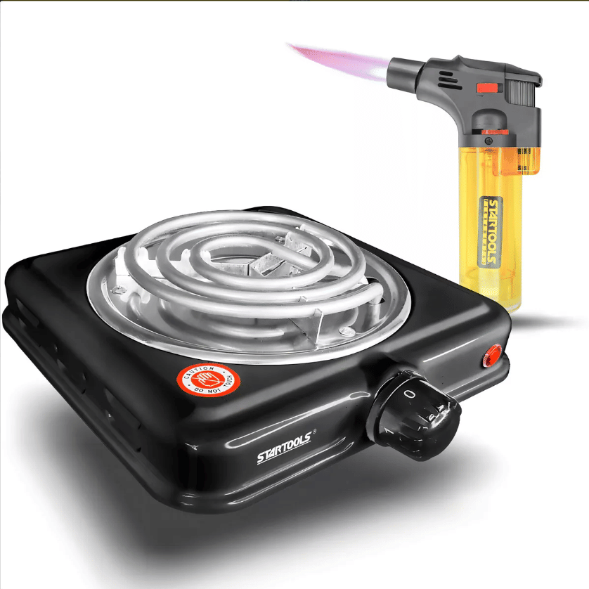 Fogareiro Elétrico Portátil + Mini Maçarico