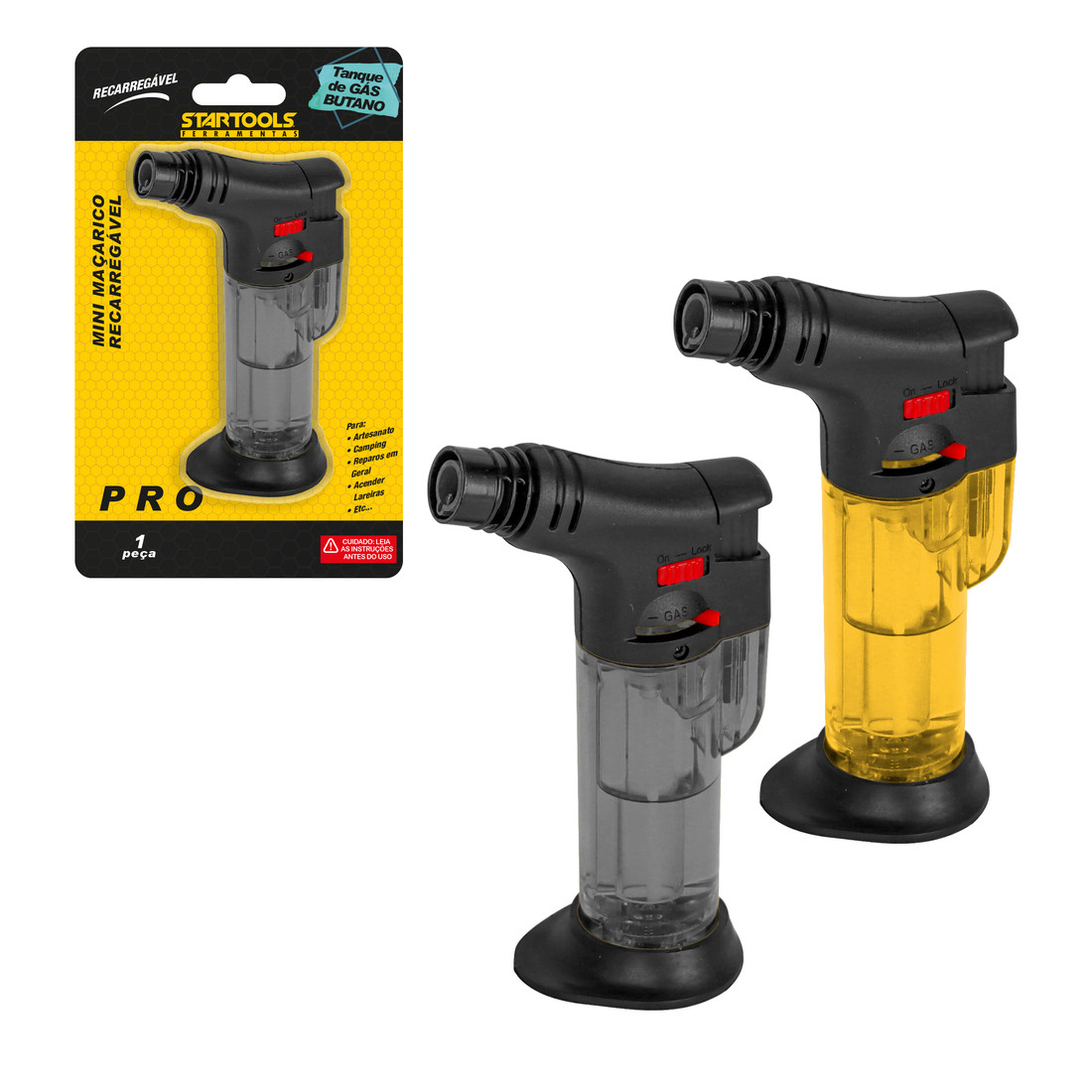 Mini Maçarico Recarregável Portátil Chama Ajustável Acendimento Automático Ideal para Culinária e Reparos