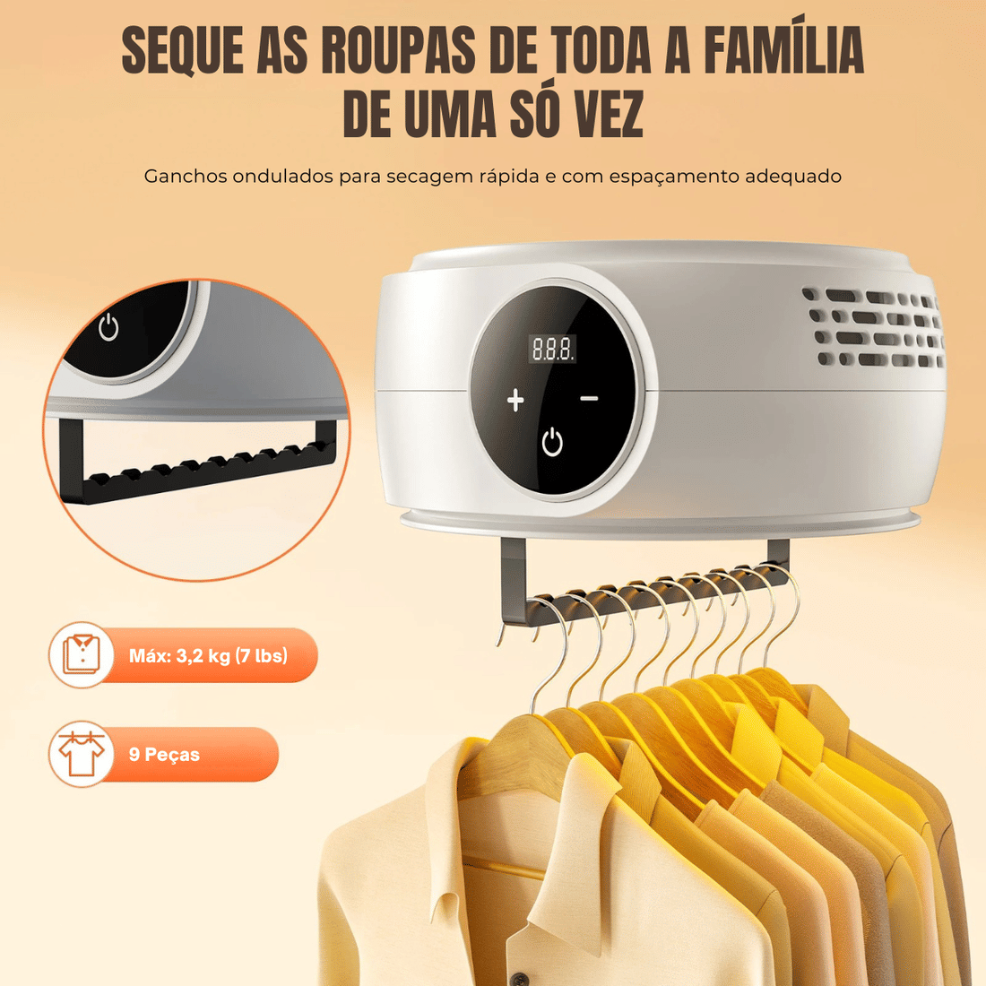 Secadora de Roupas Portátil