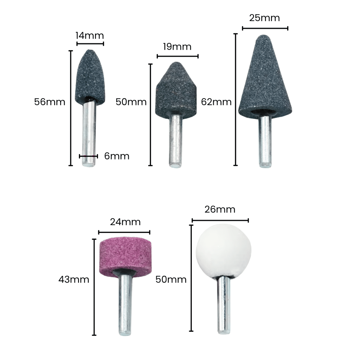 Ponta Montada Haste 1/4 6mm Retífica Furadeira Jogo Ponta Montada Haste 1/4 6mm Retífica Furadeira Jogo