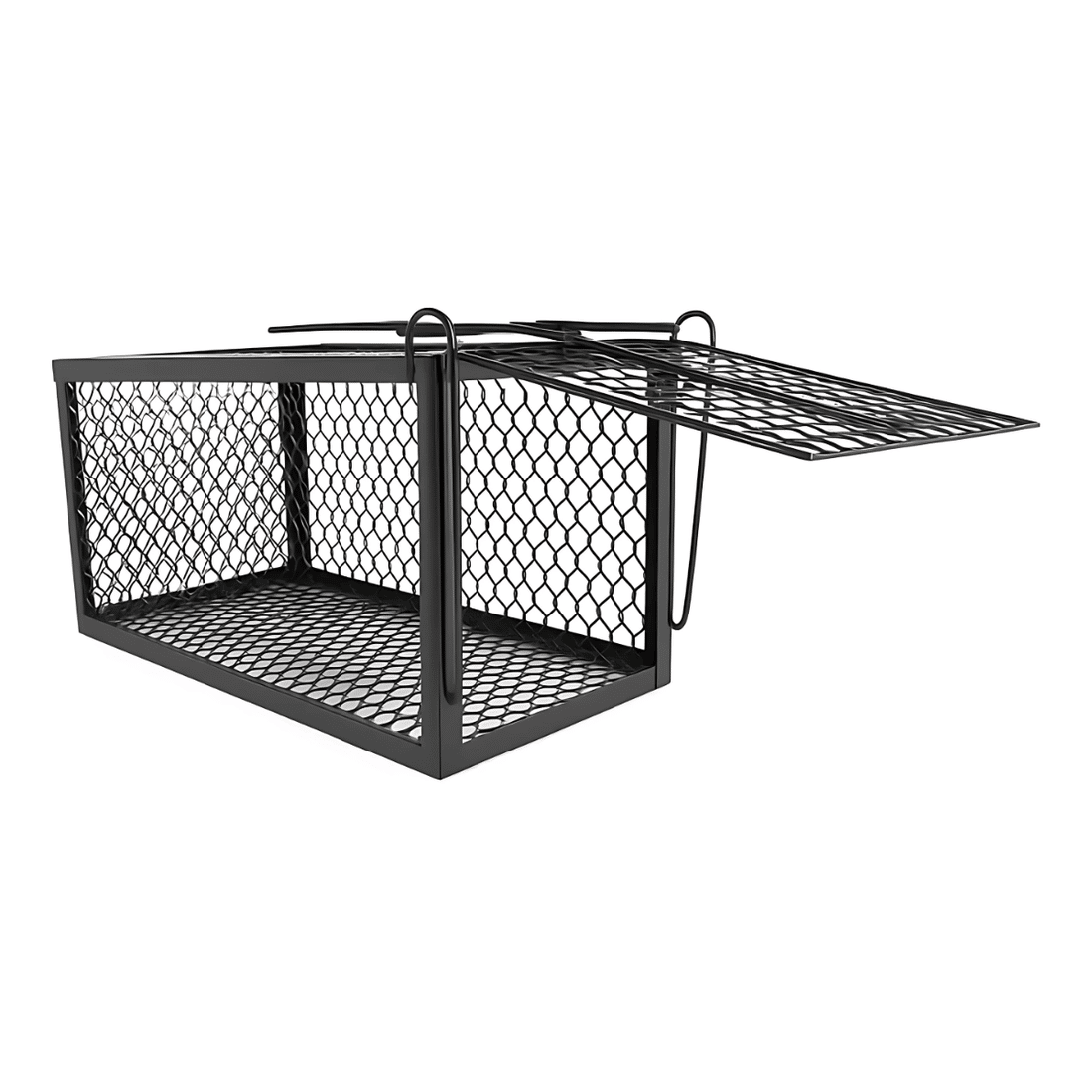 RATOEIRA TIPO GAIOLA 11.2X11.2X23CM - PRETA