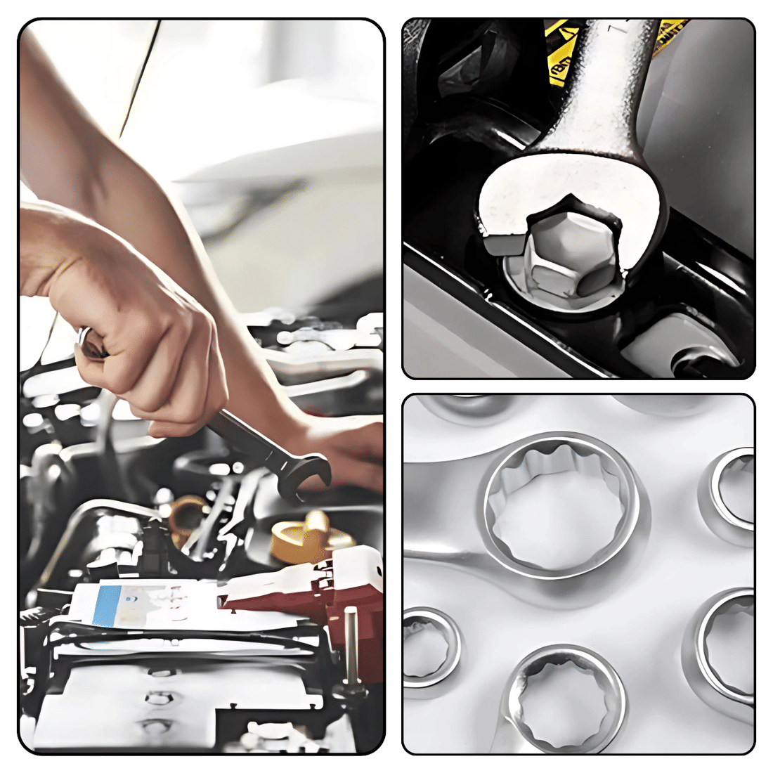 Jogo Chave Combinada Profissional Aço Drop Forged