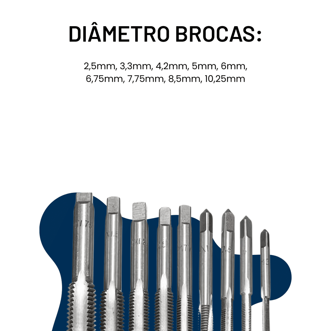 JOGO DE ABRIDORES DE ROSCA - TARRAXAS E MACHOS (20PCS)