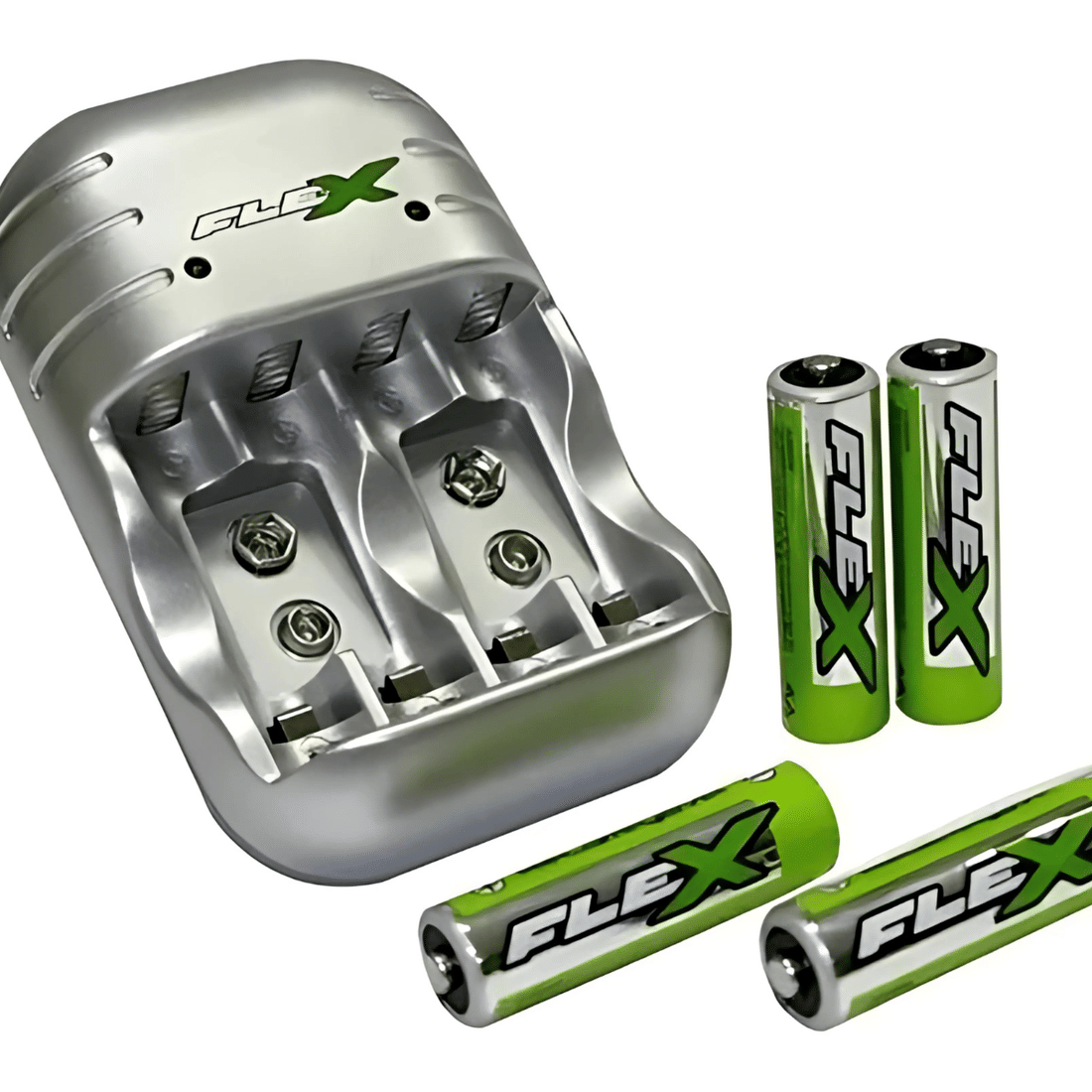 Carregador de Pilhas AAA Bateria Portátil 1100mah + 4 Pilhas Recarregáveis