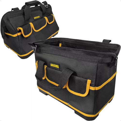 Bolsa para Ferramentas 16" Base Emborrachada Reforçada Múltiplos Bolsos Alça Ajustável