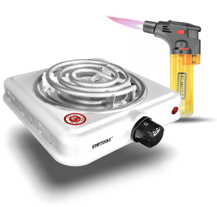 Fogareiro Elétrico Portátil + Mini Maçarico