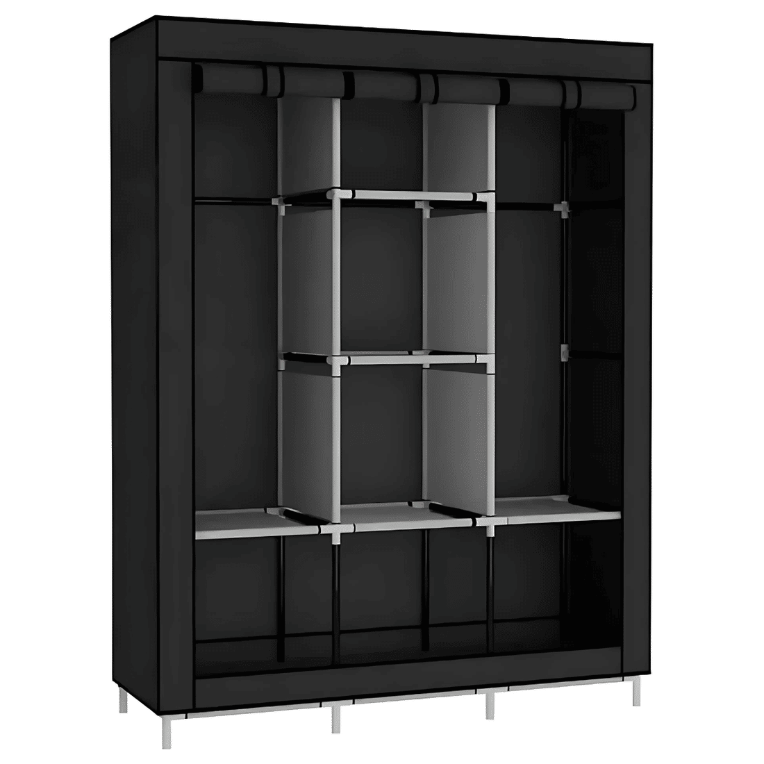 Guarda Roupa Dobrável Portátil Armário Organizador 3 Portas