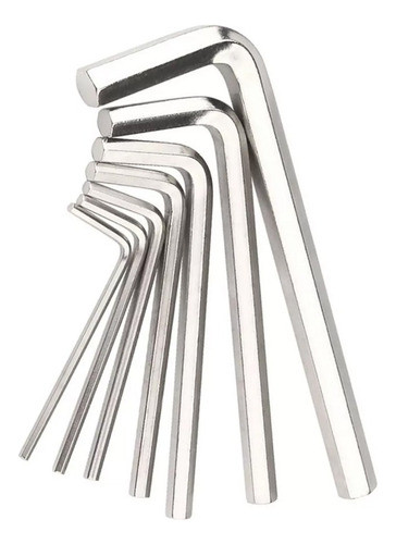 Kit 9 Chaves Allen Cromo Vanadium 1,5mm a 10mm Cabo Emborrachado Alta Durabilidade