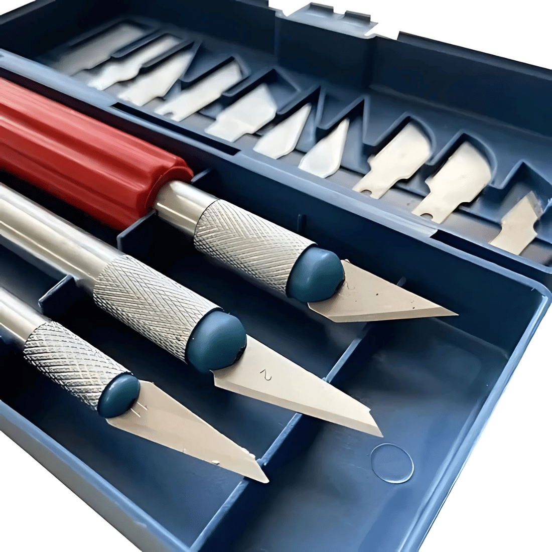 Kit Estilete Precisão Profissional Case 16Pçs Bisturi Patchwork Scrapbook Artesanato