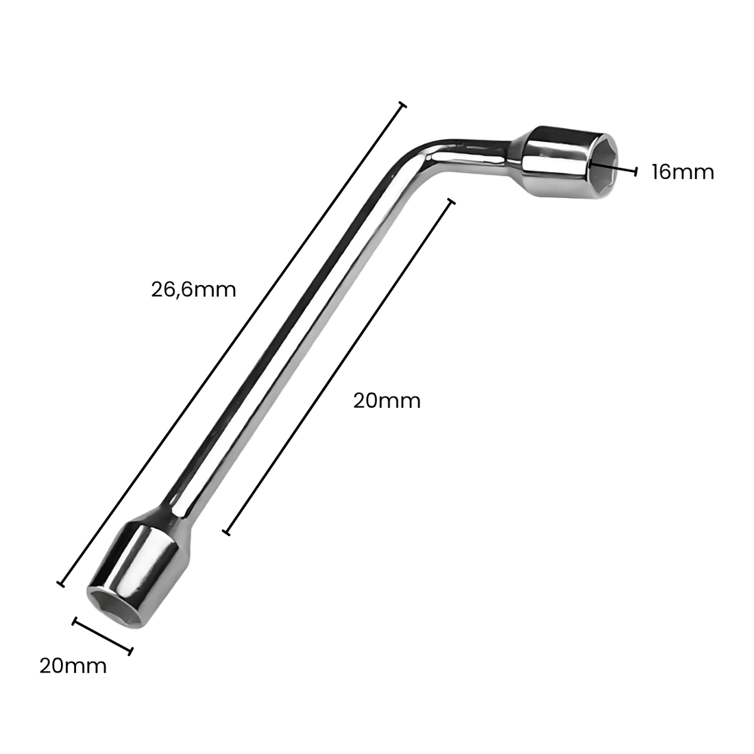 Chave Biela Tipo L em Cromo Vanádio 16mm Alta Resistência Chave Biela Tipo L em Cromo Vanádio 16mm Alta Resistência