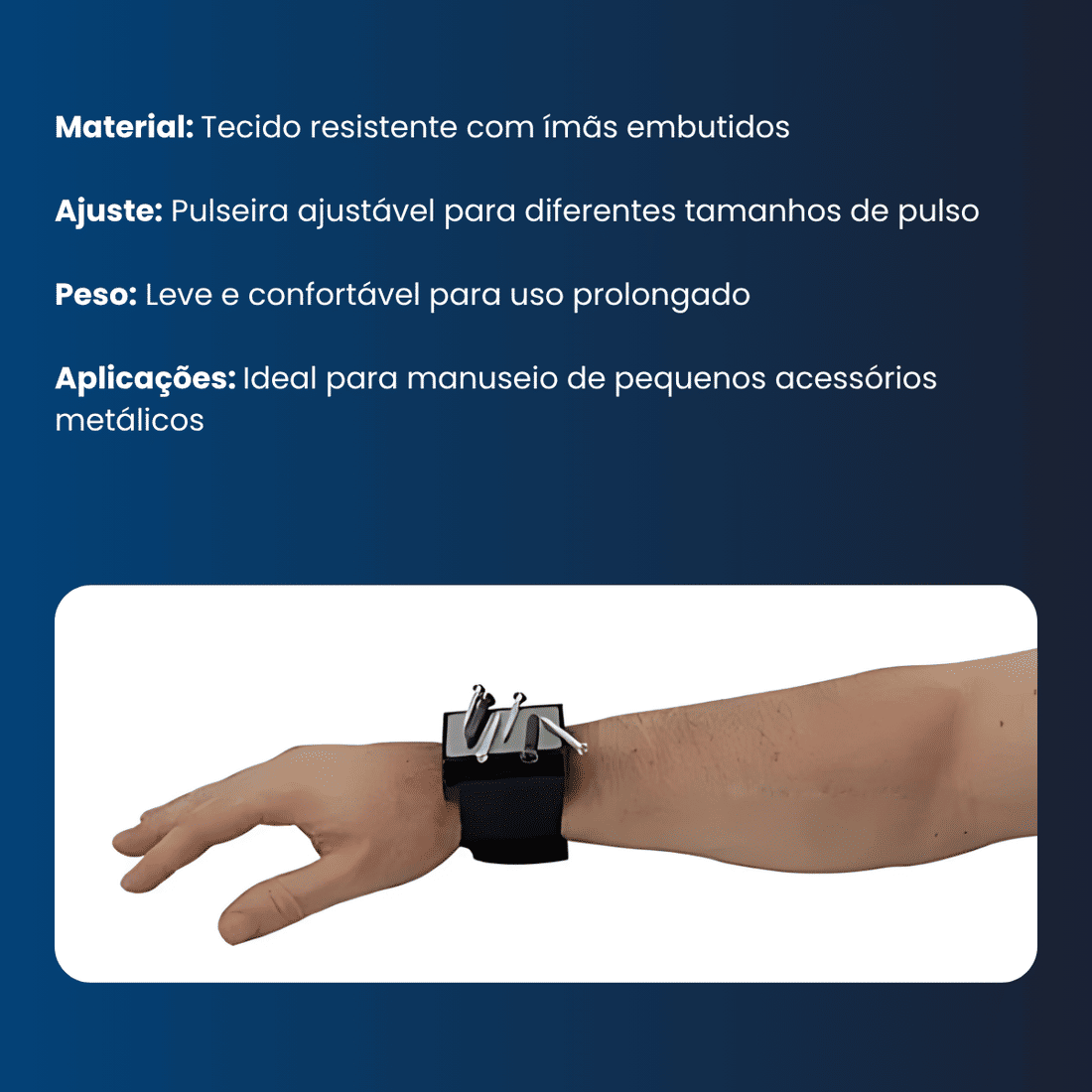 Pulseira Magnética Para Parafusos Pinos E Pregos Pulseira Magnética Para Parafusos Pinos E Pregos