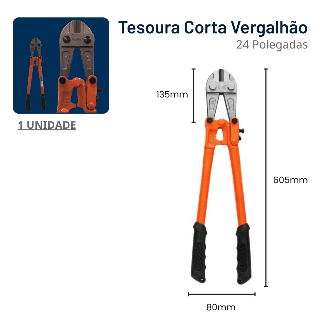 Tesoura Corta Vergalhão Cadeado Corrente