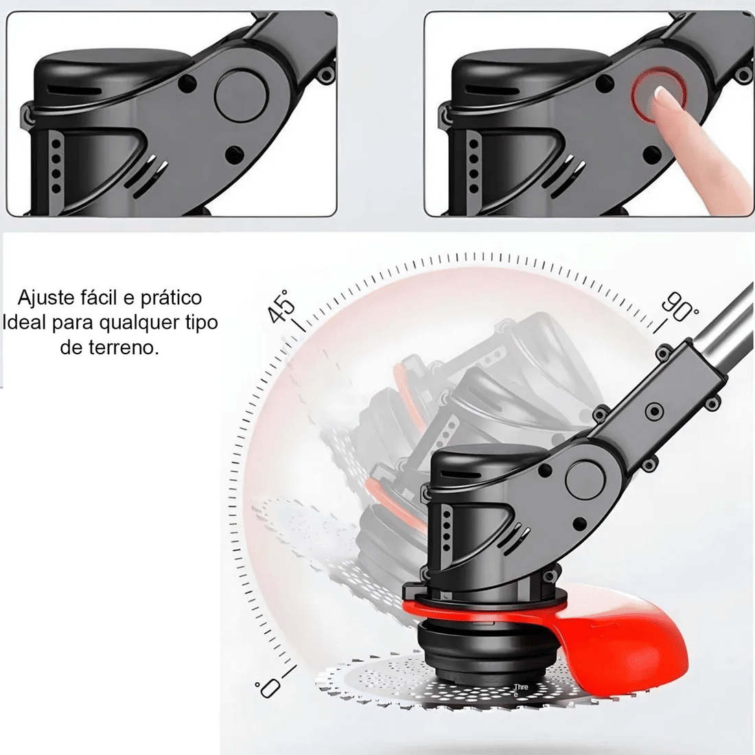 Aparador de Grama Cortador Portátil Sem Fio Bateria 24V Roçadeira