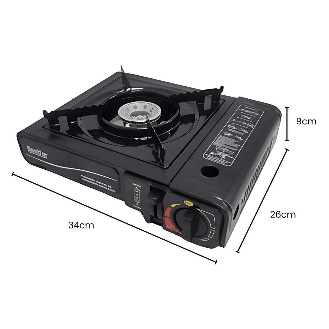 Fogareiro Portátil a Gás Acendimento Auto Maleta