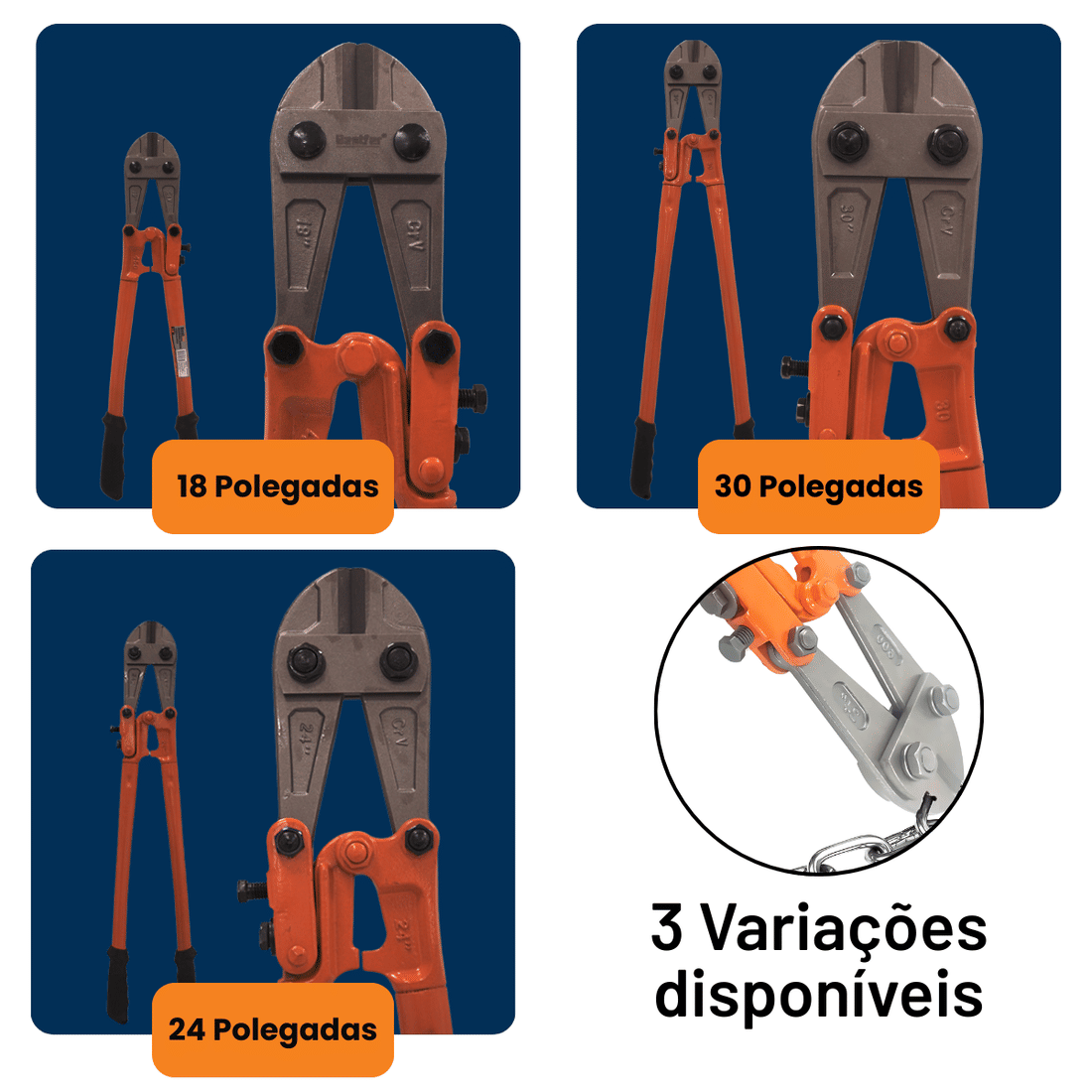 Tesoura Corta Vergalhão Cadeado Corrente