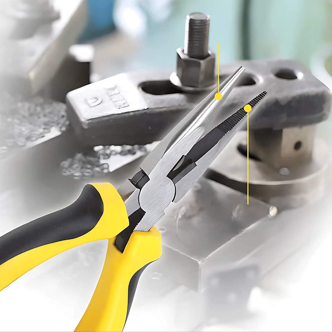 Alicate Bico Meia Cana 6" CRV Isolado 1000V Profissional Corte Preciso