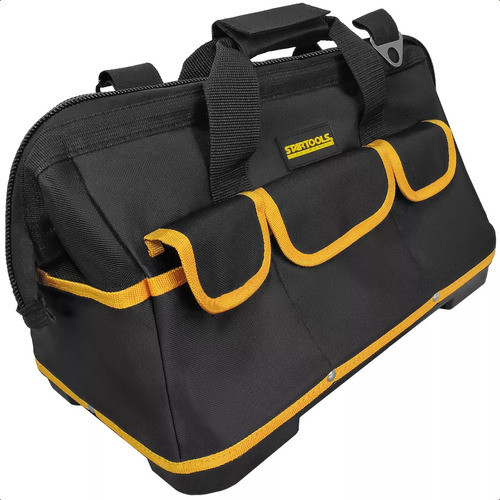 Bolsa para Ferramentas 16" Base Emborrachada Reforçada Múltiplos Bolsos Alça Ajustável