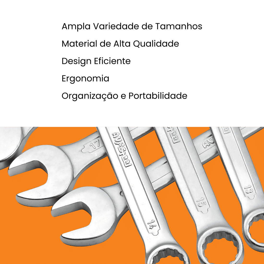 Chave Combinada PRO Jogo com 12 - 6-22mm Drop Forged Mais Resistente Chave Combinada PRO Jogo com 12 - 6-22mm Drop Forged Mais Resistente