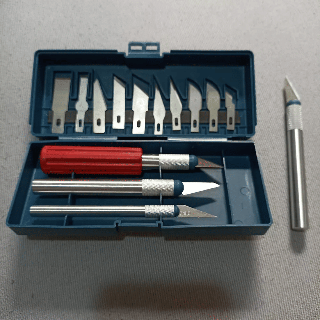 Kit Estilete Precisão Profissional Case 16Pçs Bisturi Patchwork Scrapbook Artesanato