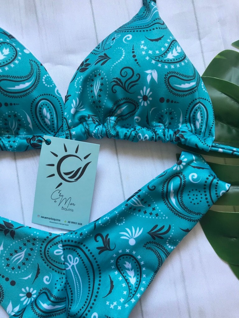 Biquíni Cortininha e Asa delta Paisley