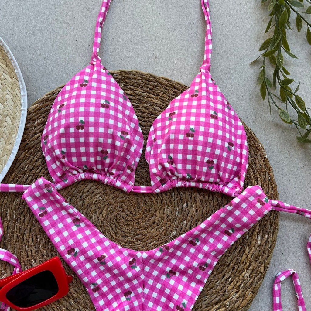 Biquíni Cortininha e Asa delta Cerejinha Biquíni Cortininha e Asa delta Cerejinha